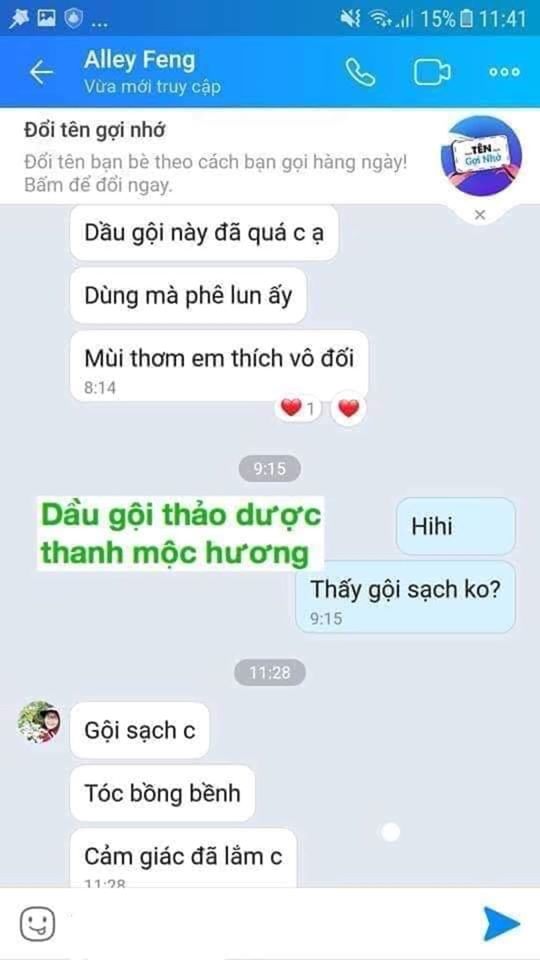 Dầu Gội Thanh Mộc Hương Review - Phản Hồi Của Khách Hàng