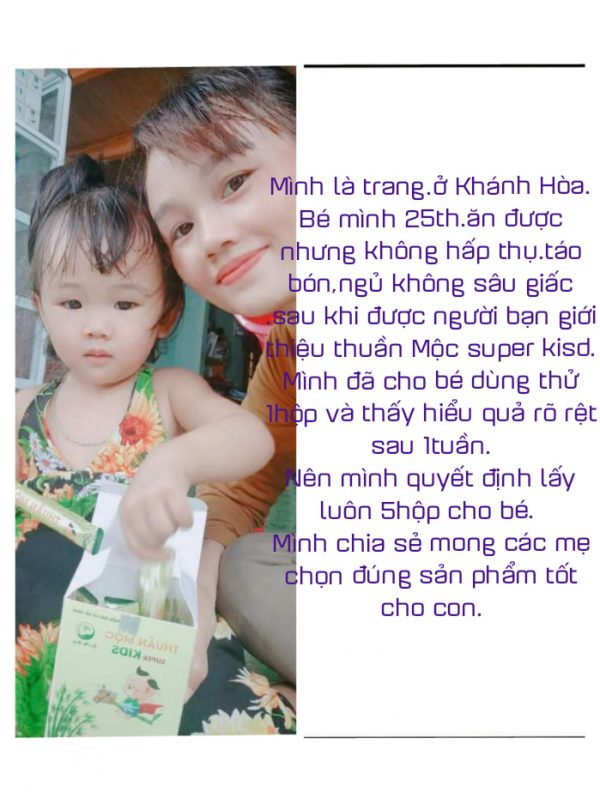 Thuần Mộc Super Kids Thanh Mộc Hương-Bé Ăn Ngon Phát Triển Tốt