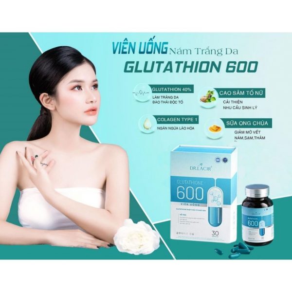Viên Uống Trắng Da Glutathione 600 Dr Lacir Chính Hãng Nhập Khẩu Nhật Bản