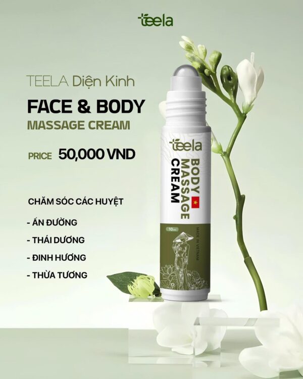 TEELA Diện Kinh Face & Body Massage Cream10ml Chăm Sóc Các Huyệt Đạo TEELA Diện Kinh Face & Body Massage Cream10ml Chăm Sóc Các Huyệt Đạo