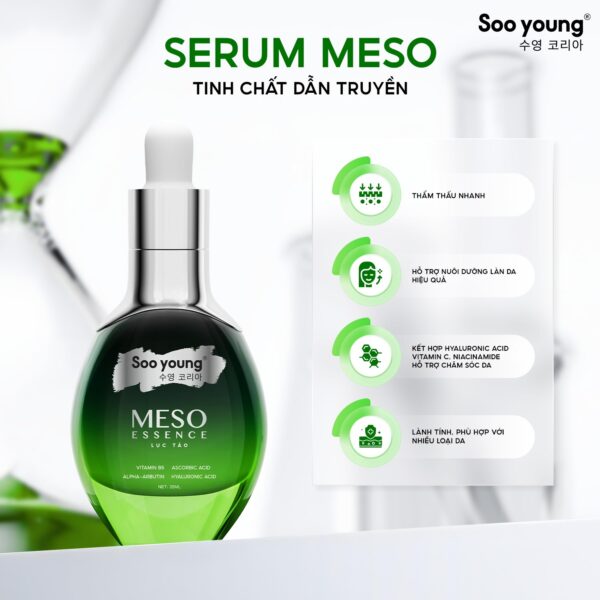 Meso Lục Tảo SOO YOUNG Chính Hãng Phục Hồi Căng Bóng Da 35ml